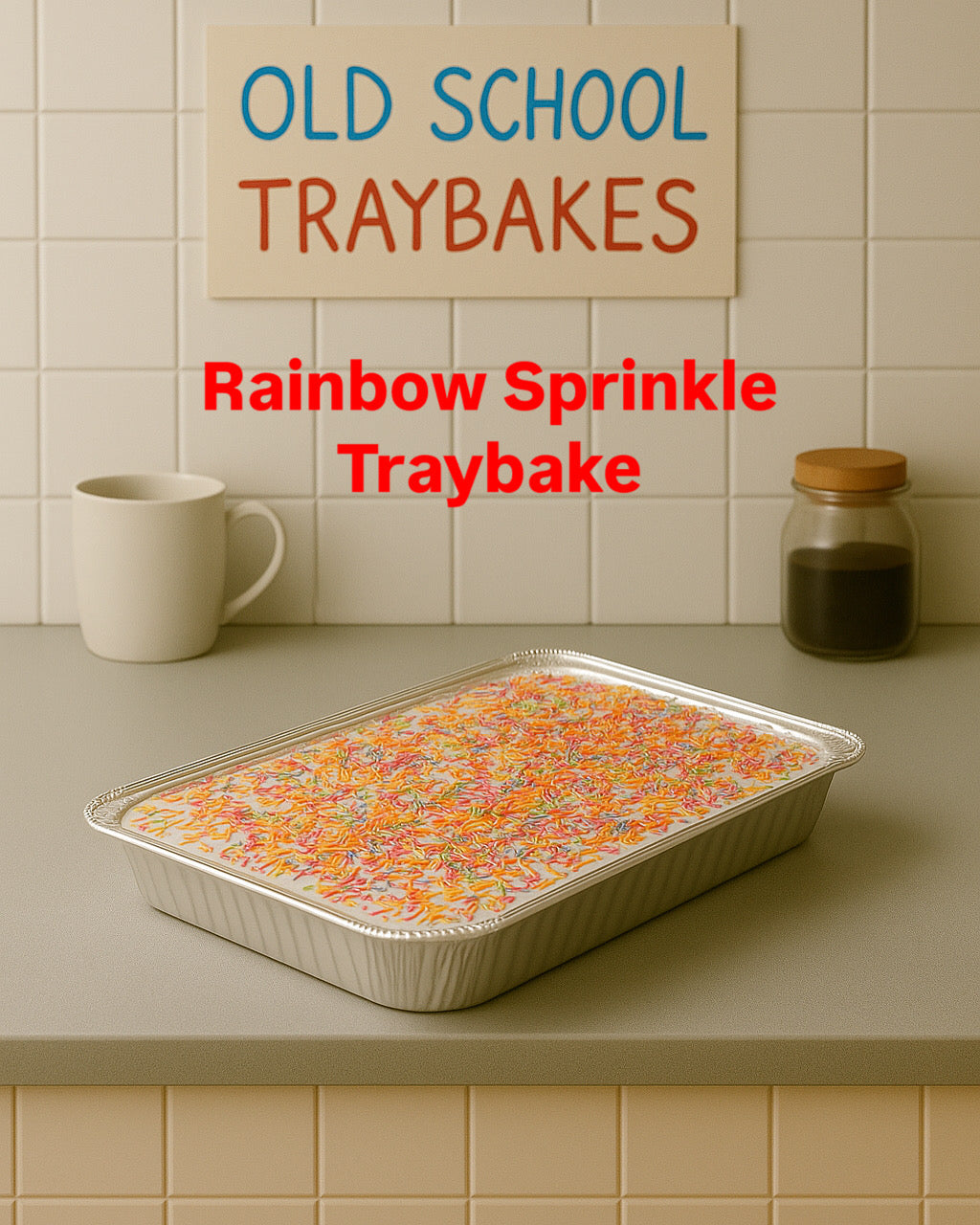 Rainbow Sprinkle Traybake