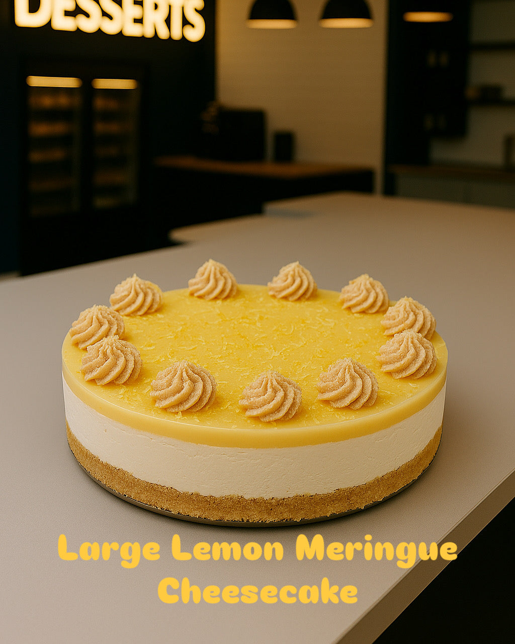 Large Lemon Meringue Cheesecake