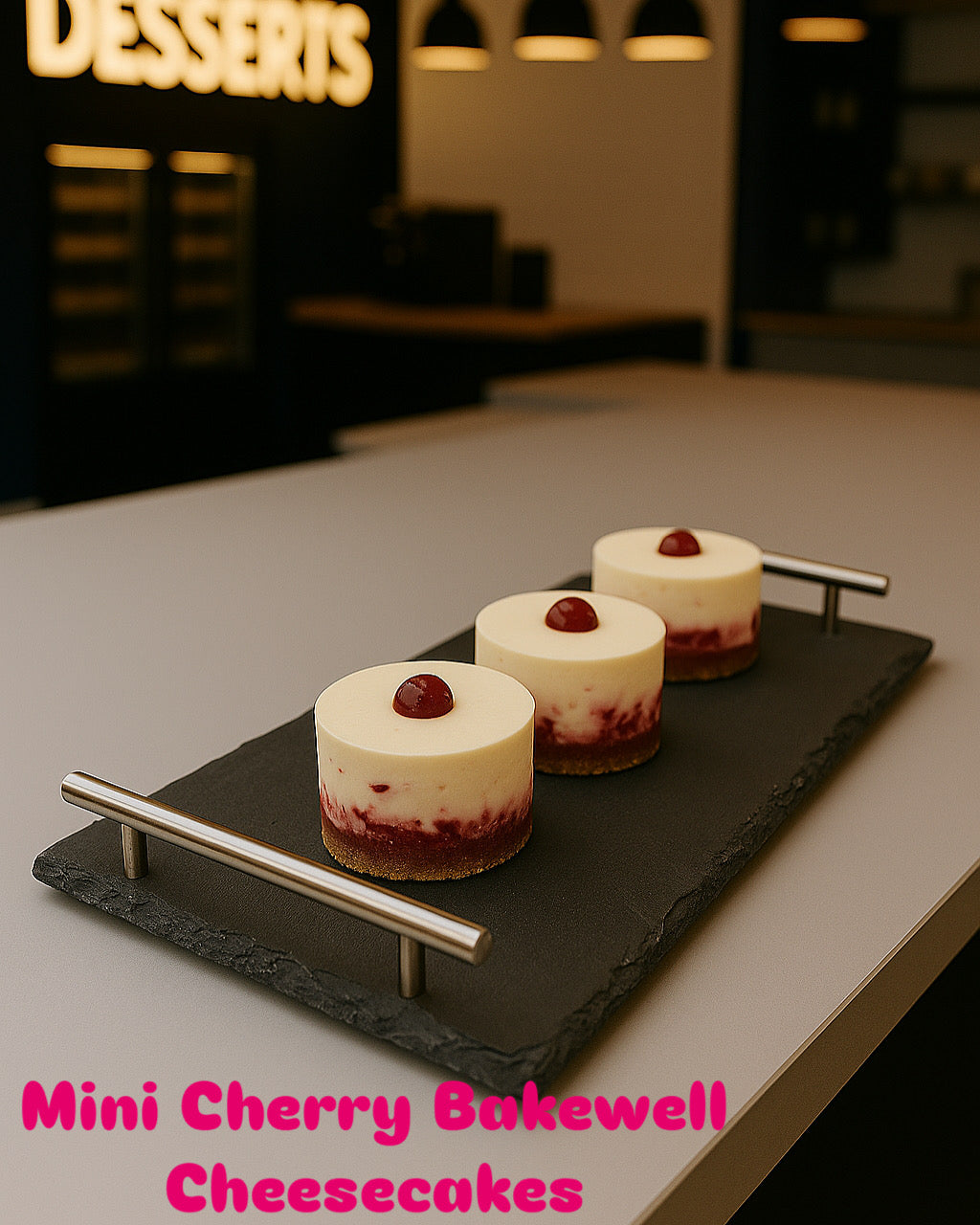 Mini Cherry Bakewell Cheesecake