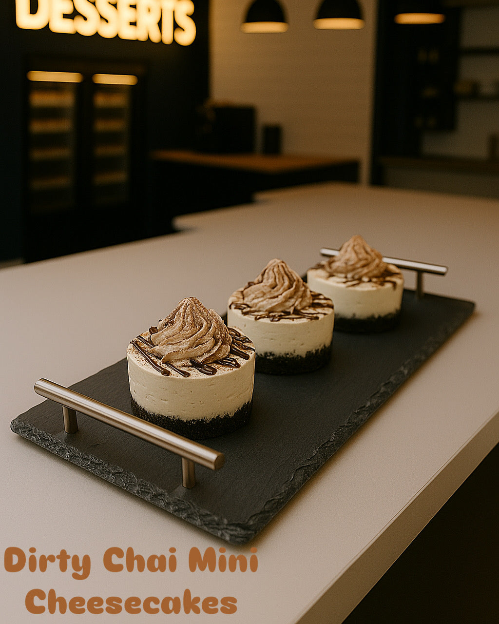 Mini Dirty Chai Cheesecake